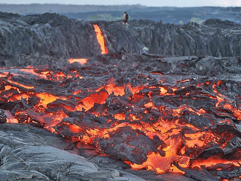 This is a photo of a slabby lava flow in west branch breakout.