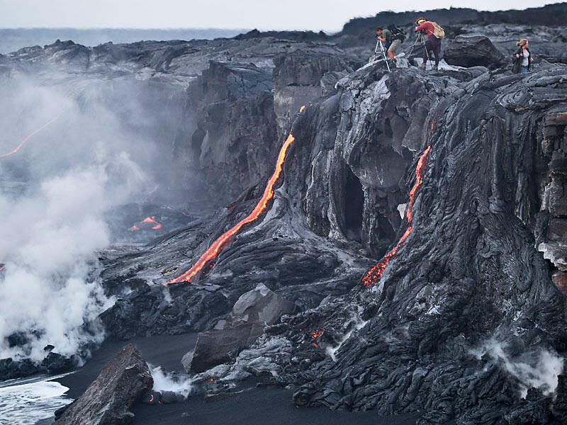 This is a photo of lava cascades.