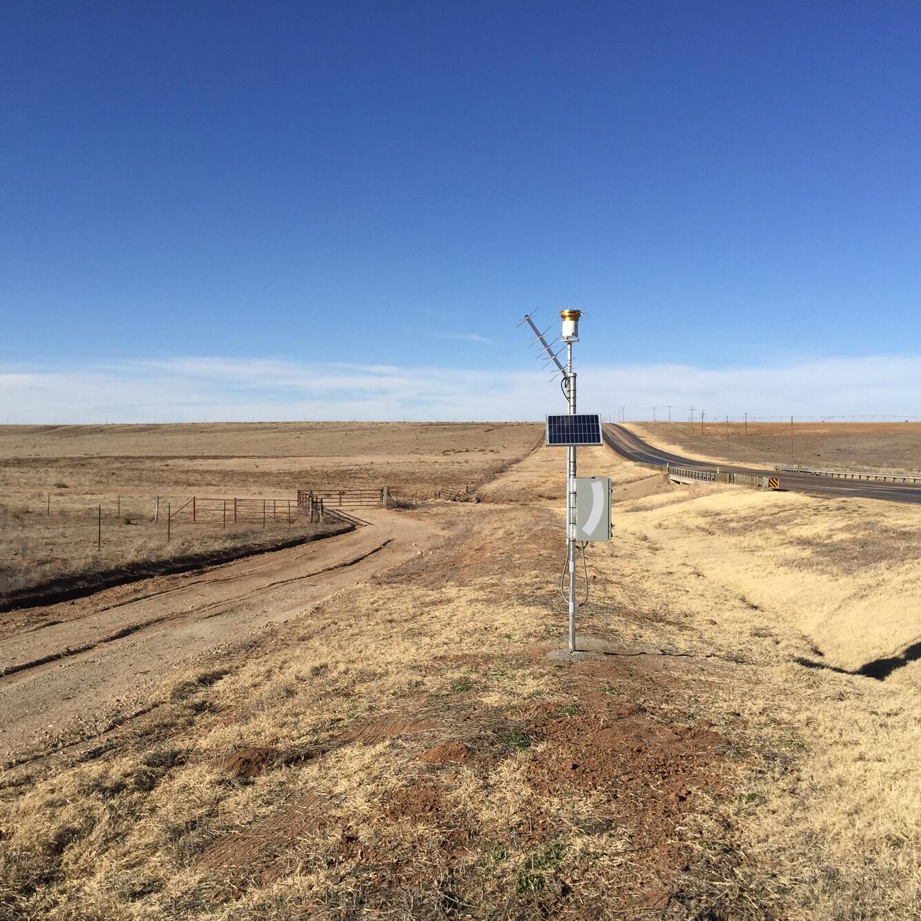 Crest stage gage at Running Water Draw at SH 214 nr Friona, TX