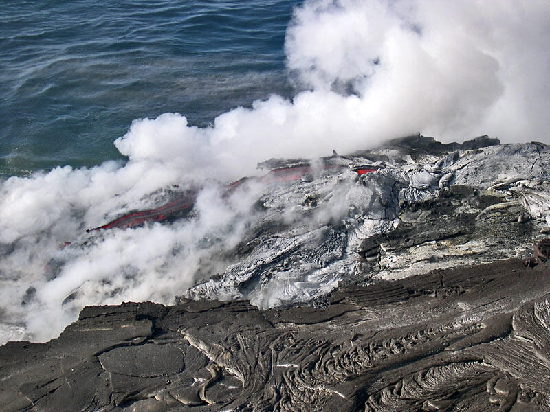 This is a photo of the Ka`ili`ili lava delta.