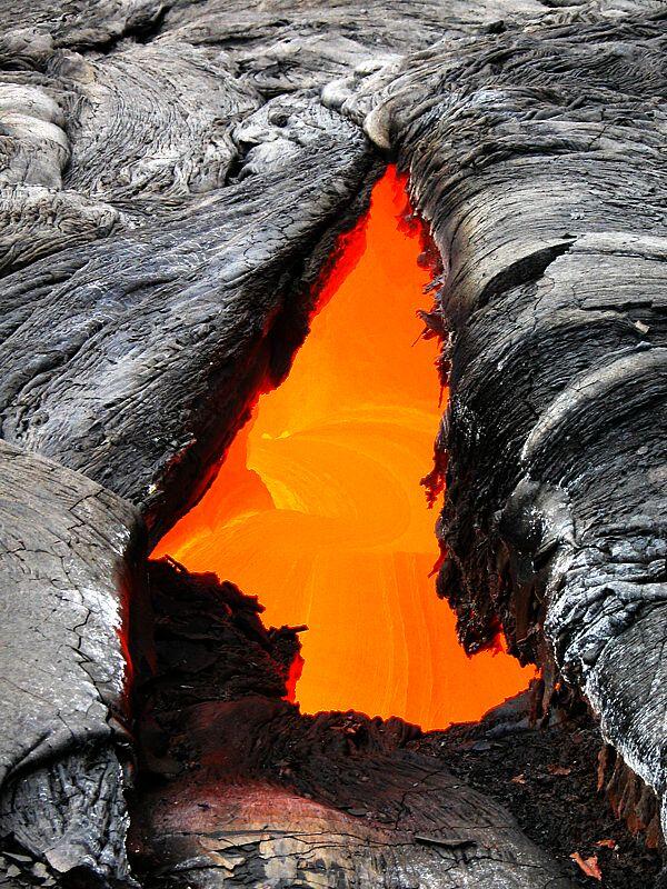 This is a photo of lava falls in east branch of PKK flow on Pulama pali.