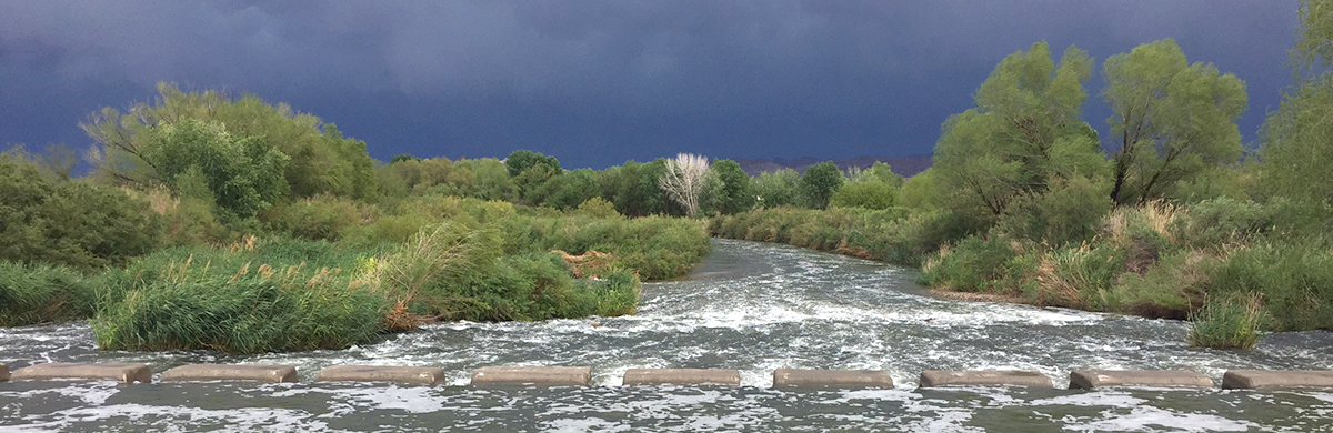 Thunderstorm over USGS gaging station 09419700 Las Vegas Wash at Pabco Rd near Henderson, NV