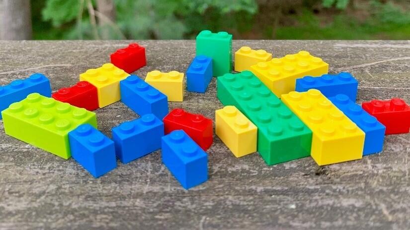 Legos to represent rock building blocks