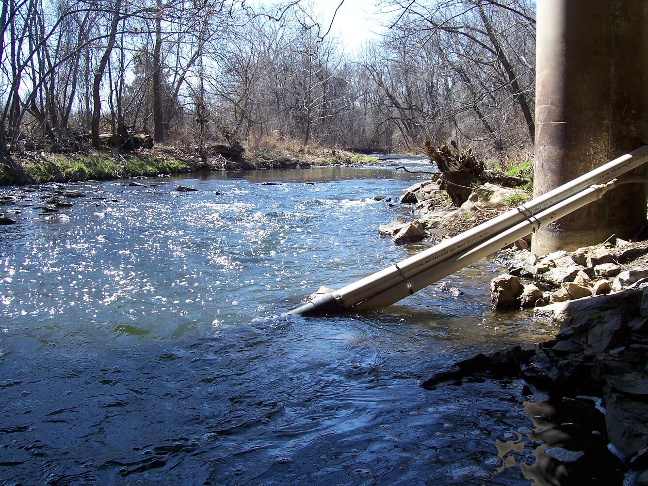 Under bridge in Overland Park