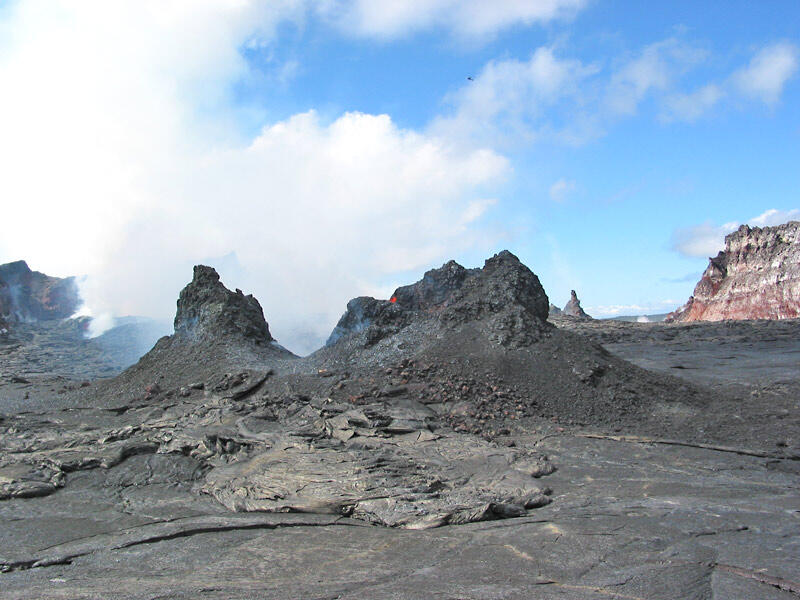 This is a photo of East Pond Vent from eastern rim of Pu`u `O`o.