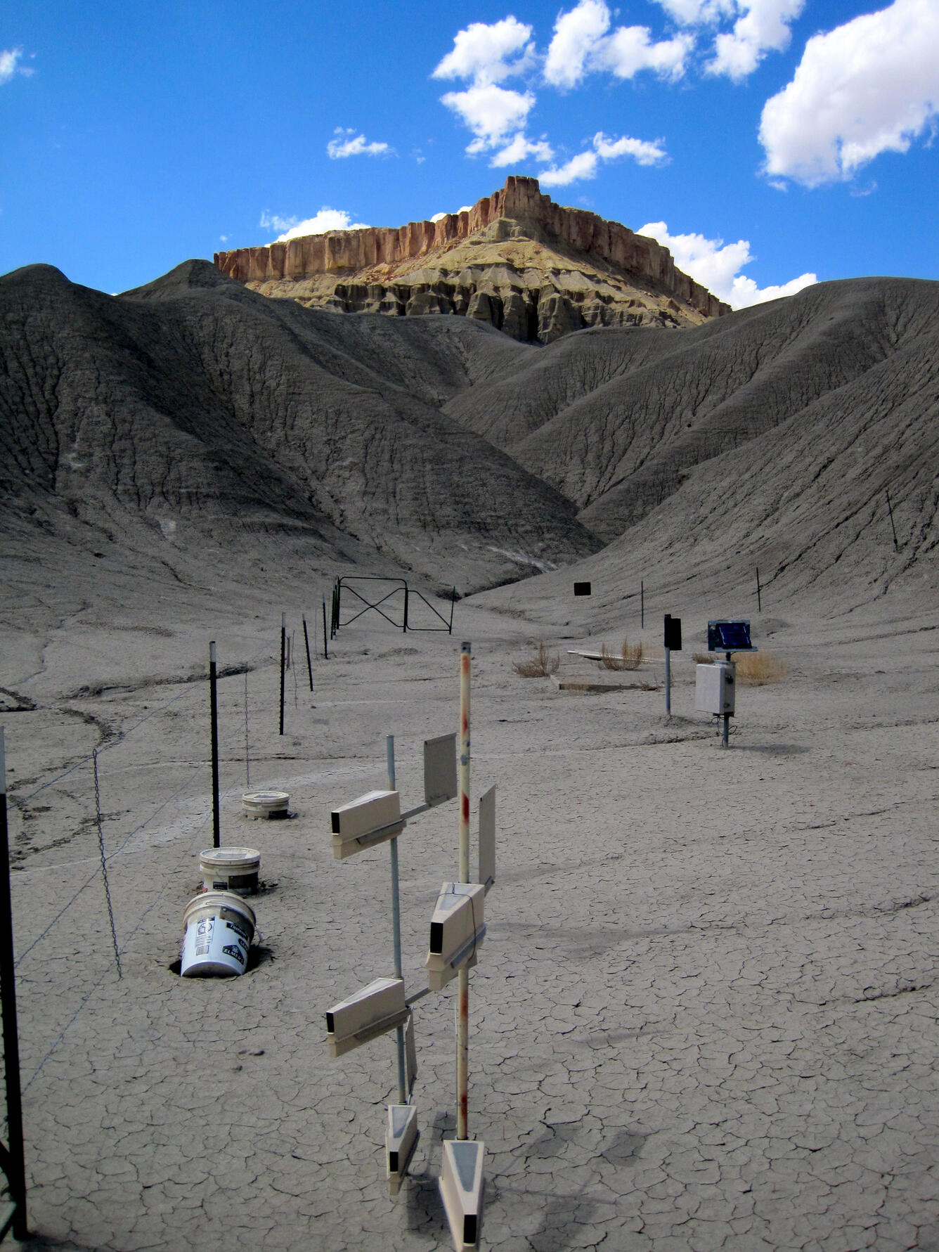 Dust samplers near Hanksville, Utah