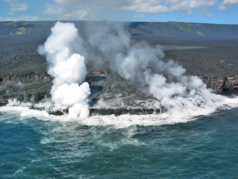 This is a photo of a new lava delta.