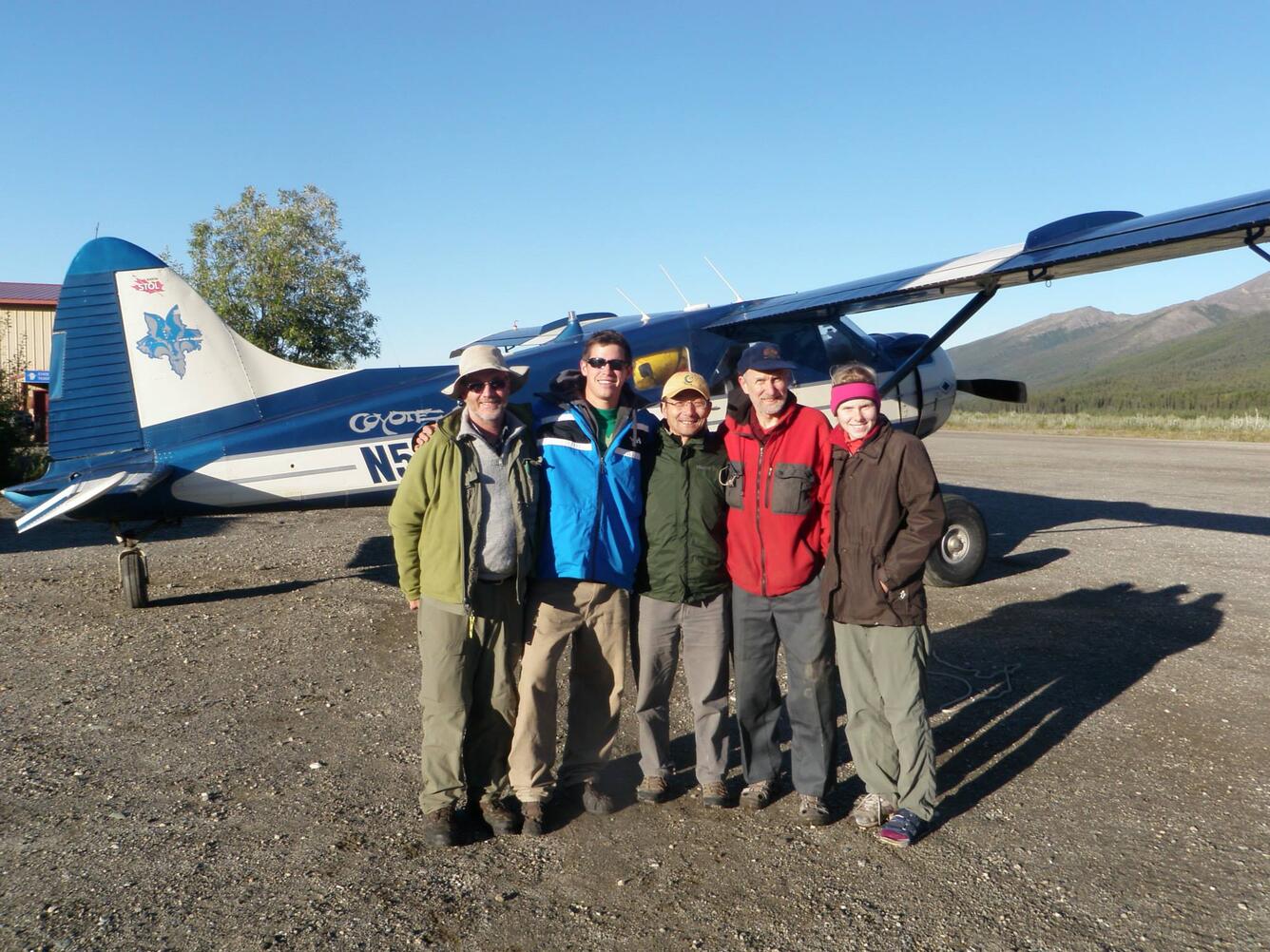 Color photo of USGS research team