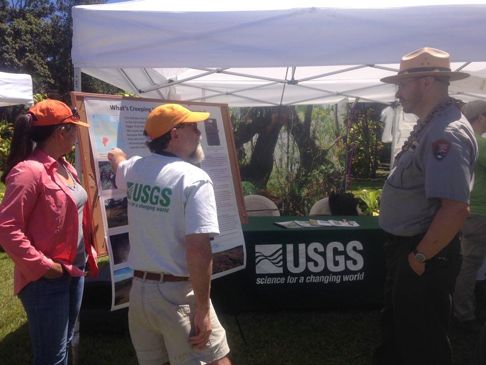 USGS booth at HVNP Bioblitz