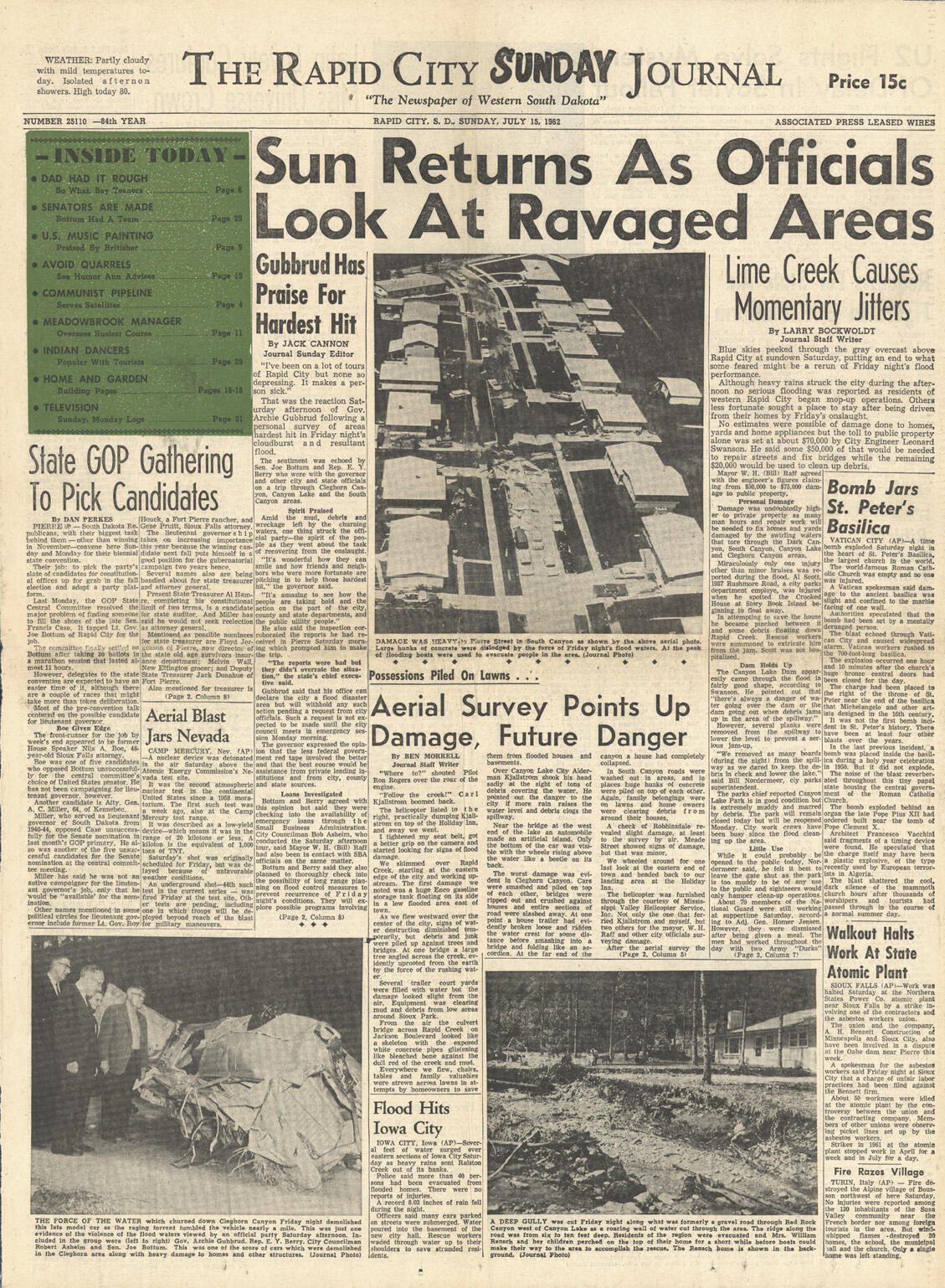 Rapid City Journal (July 15, 1962) Page 1