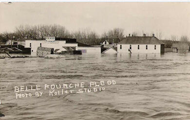 Flooded W.W. Wood Lumber Yard and a hotel in SD