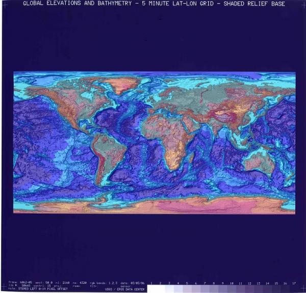 1986 satellite image of globe