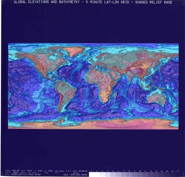 1986 satellite image of globe