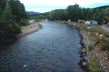 Roaring Fork River at Basalt, CO, September 2000