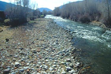 Roaring Fork River at Basalt, CO, April 2002