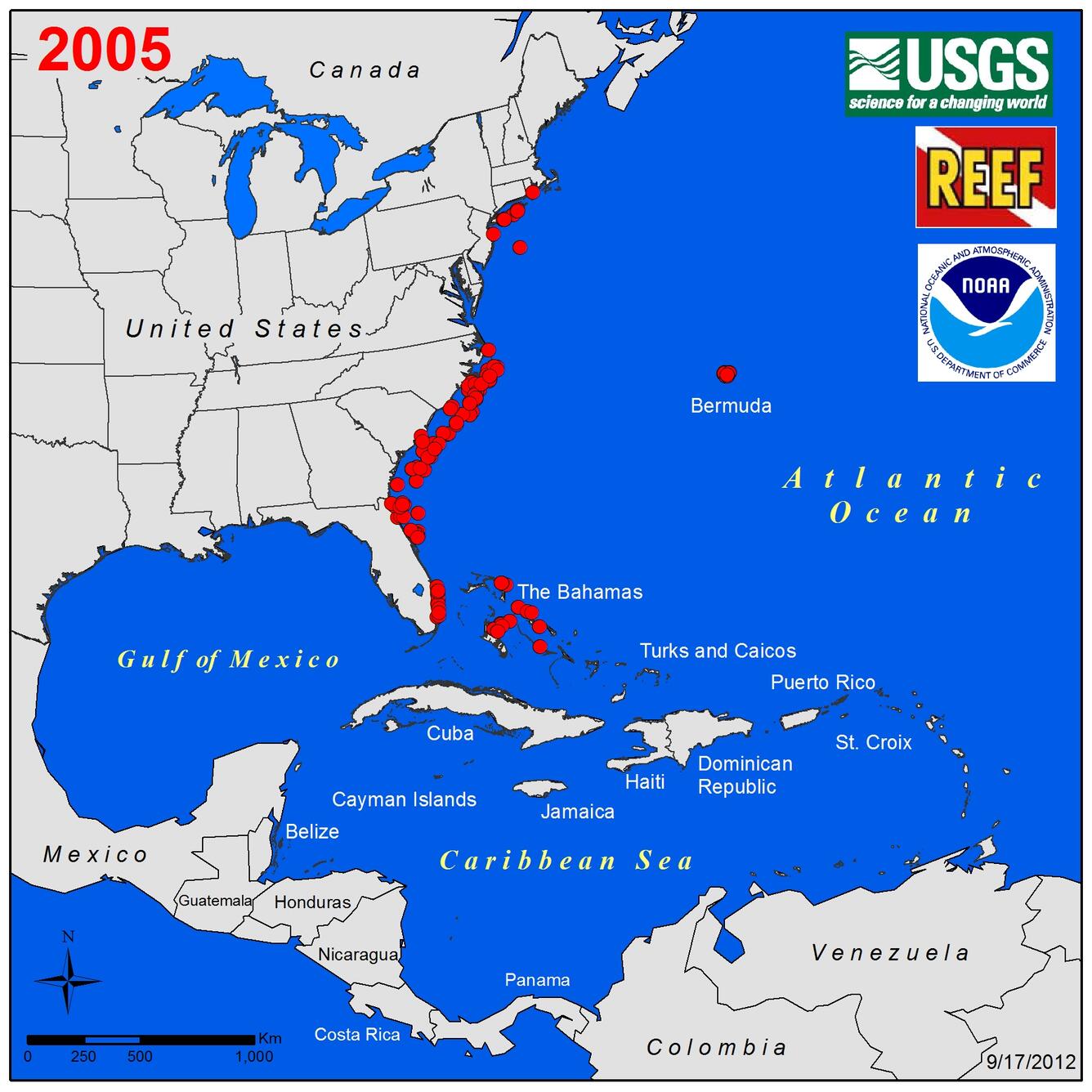 Lionfish Distribution 2005