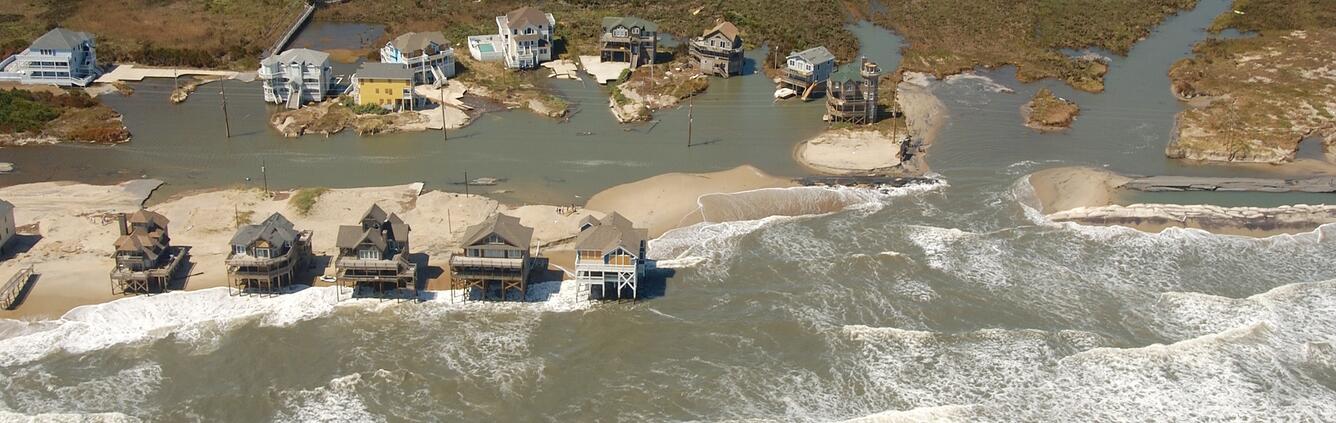 Hurricane Irene aftermath at Kinnakeet, NC. 
