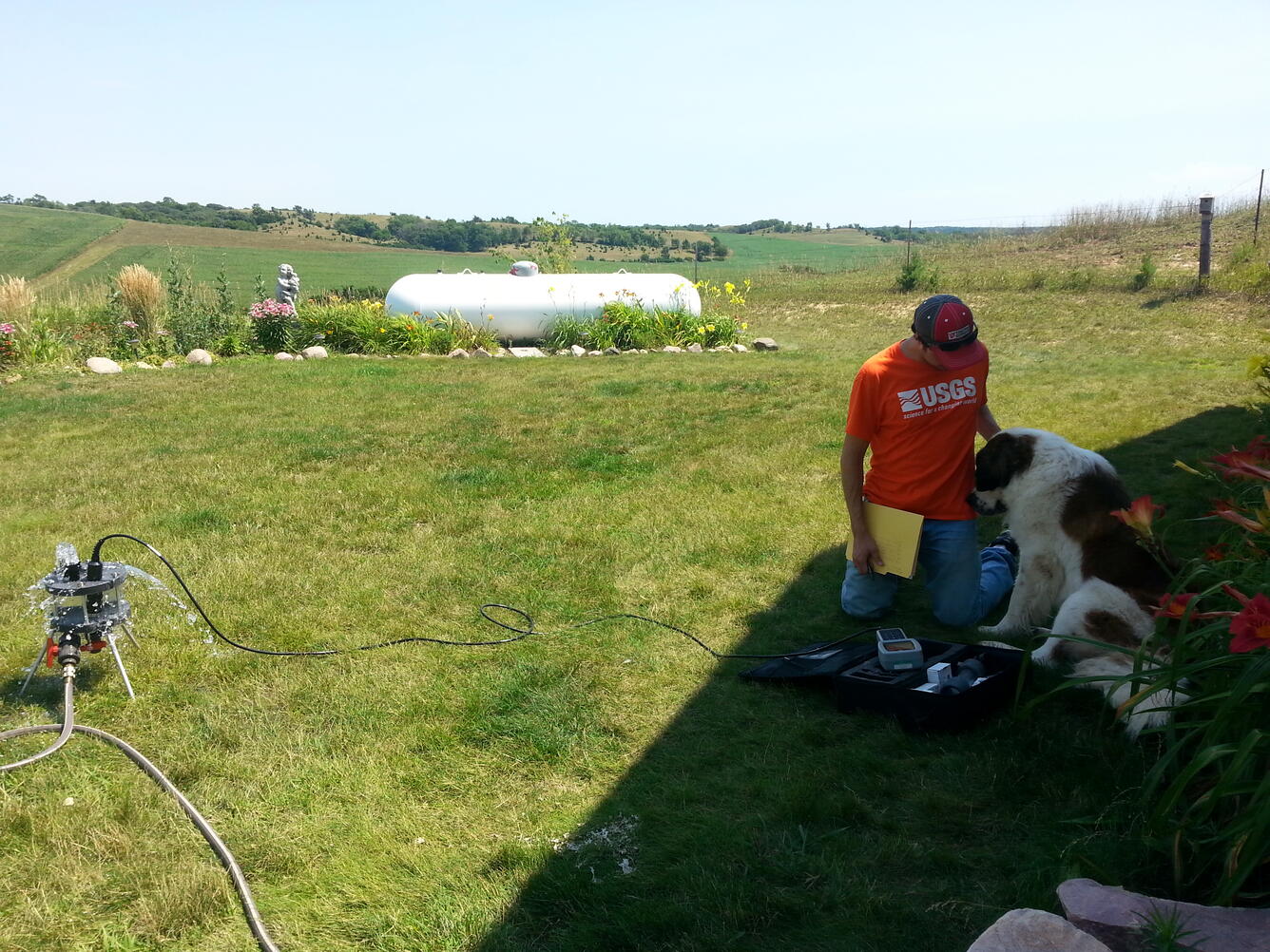 Sampling a well in the Papio-Missouri Natural Resources District