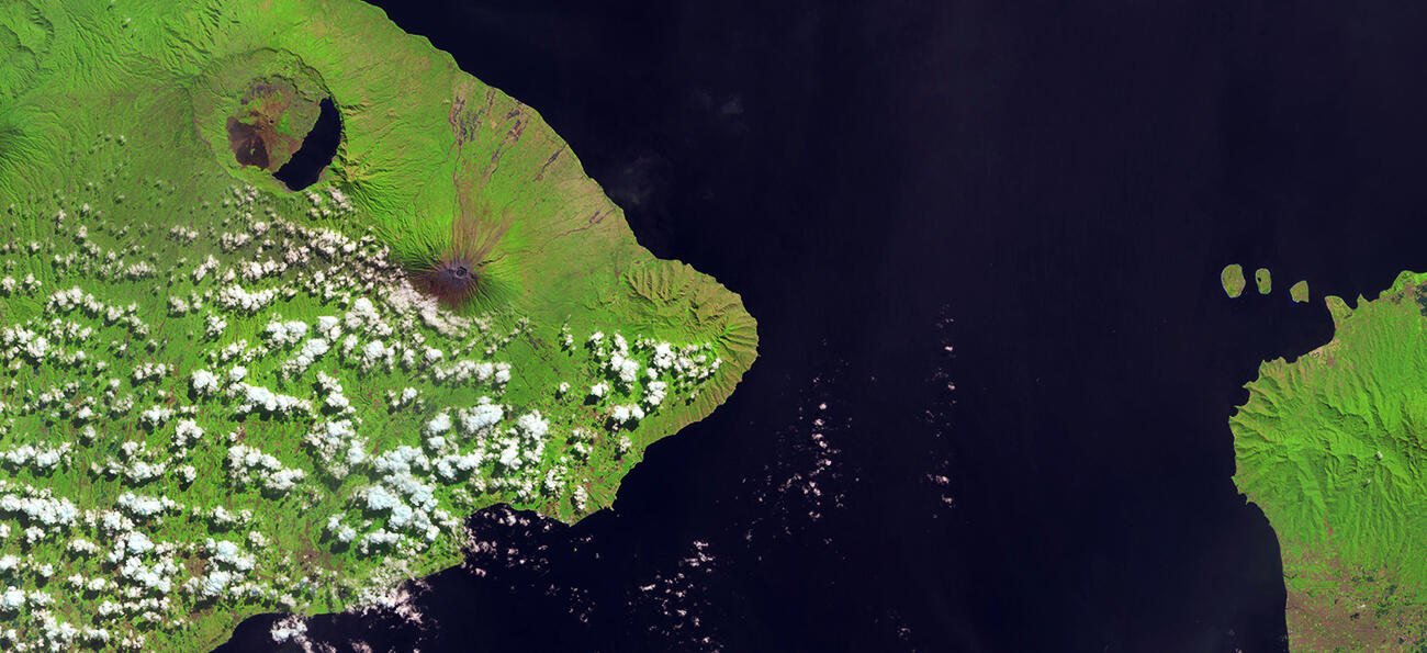 Sentinel-2 image of Volcano Agung