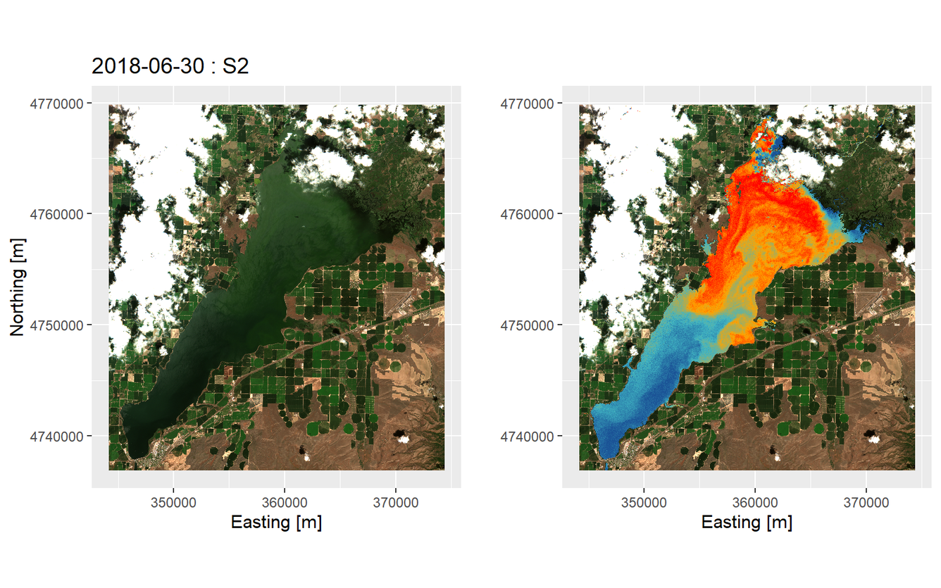 Satellite Images of an Idaho reserovir