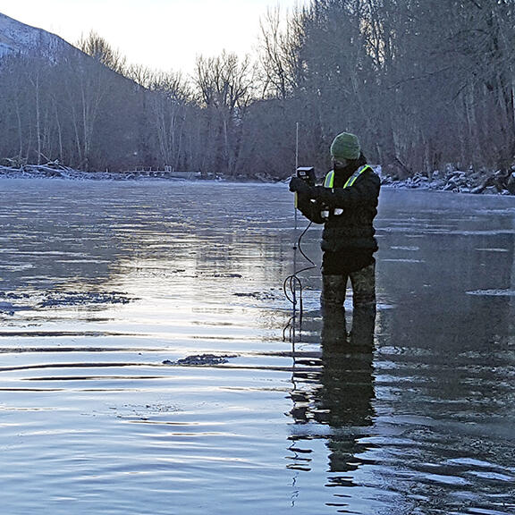 Discharge measurement: Big Wood River at Hailey
