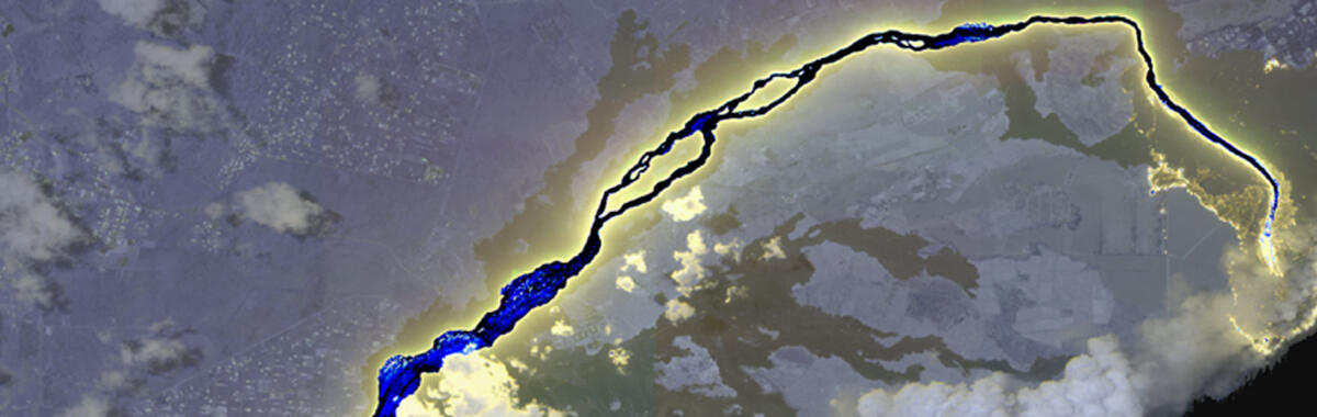 Lava Flow from Kilauea HI Volcano 