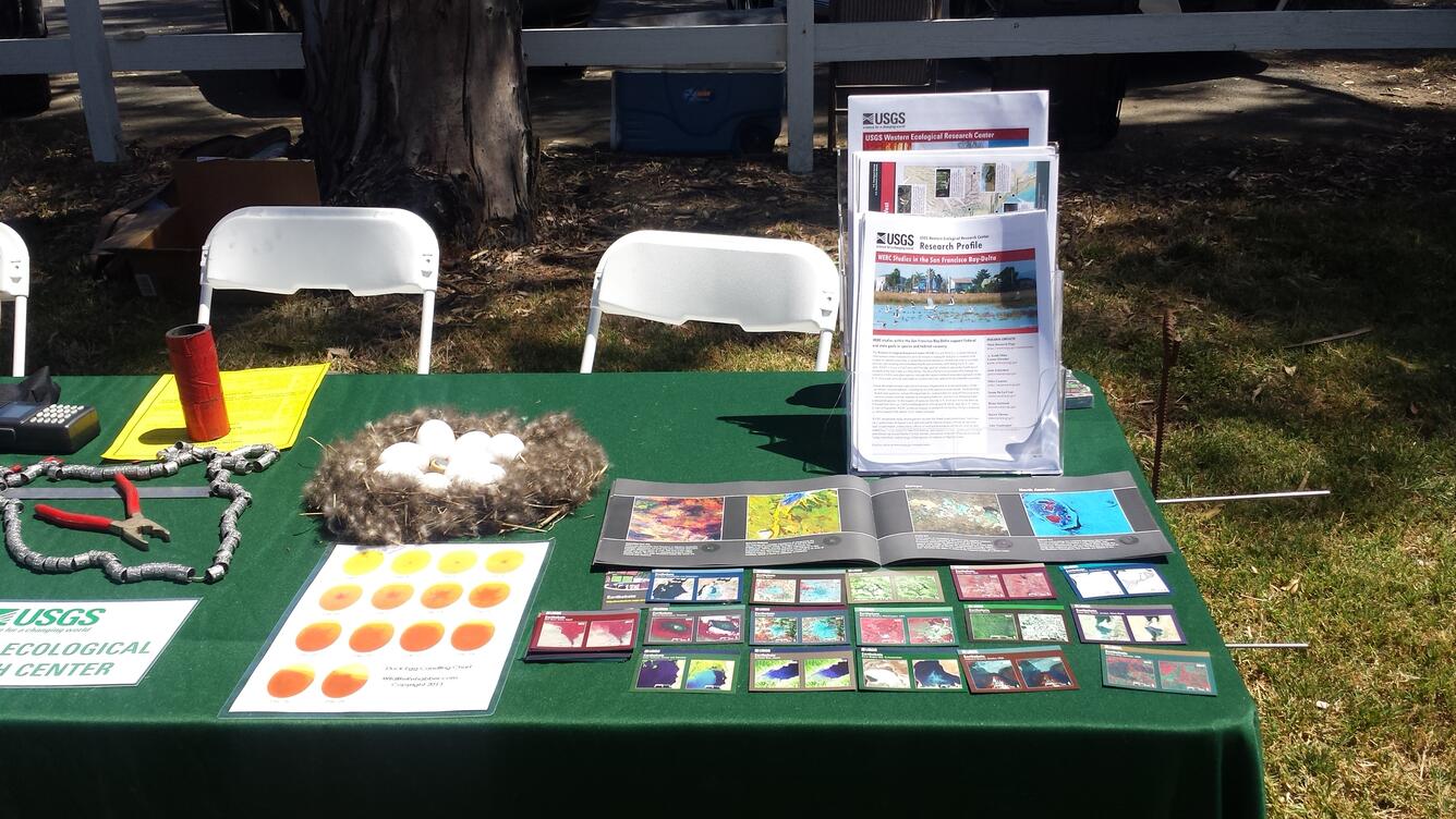 USGS outreach booth at the 2018 Suisun Marsh Field Day