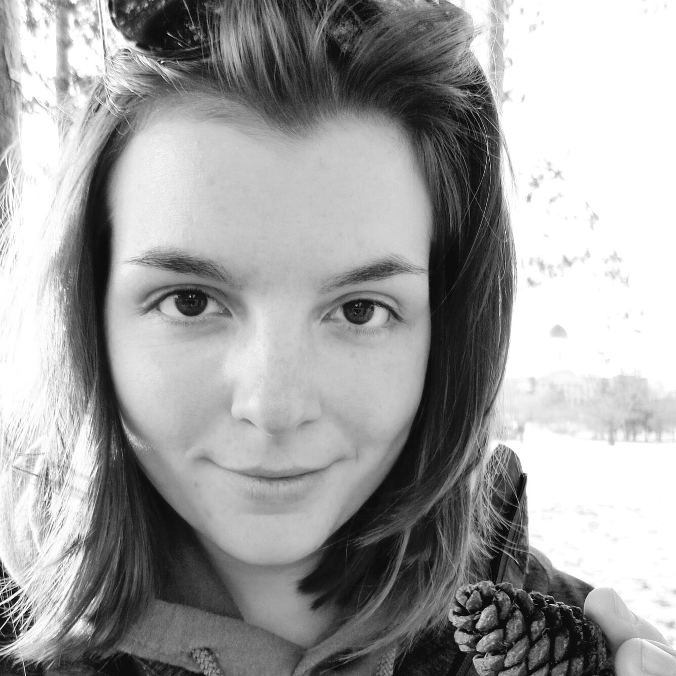 Black and white image of Rena Kalmon