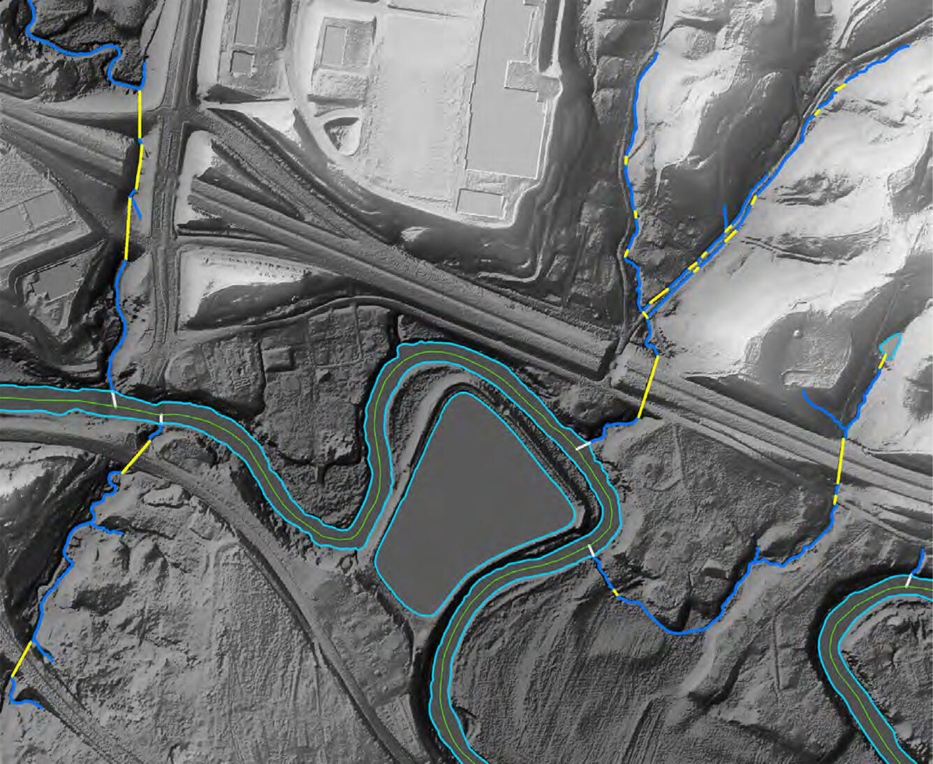 Lidar Base Specification Figure 11, showing hydro-enforced light detection and ranging digital elevation model