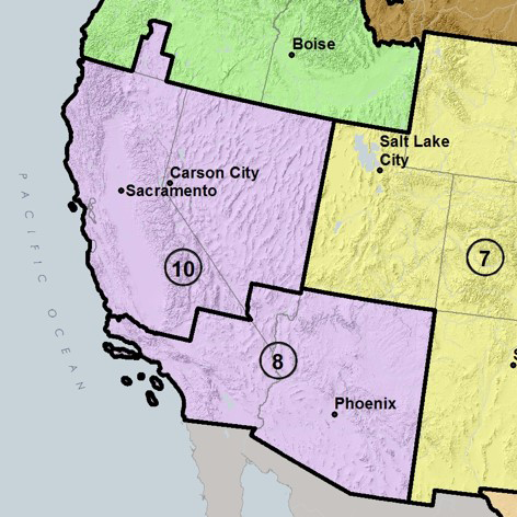 Southwest Region map