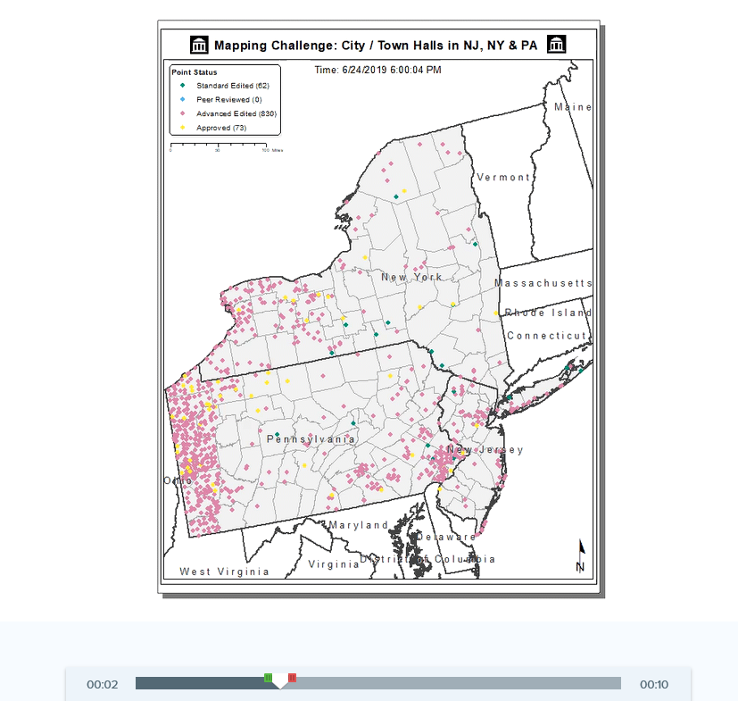 TNMCorps Mapping Challenge: THUMBNAIL Timelapse of Mid-Atlantic City/Town Halls