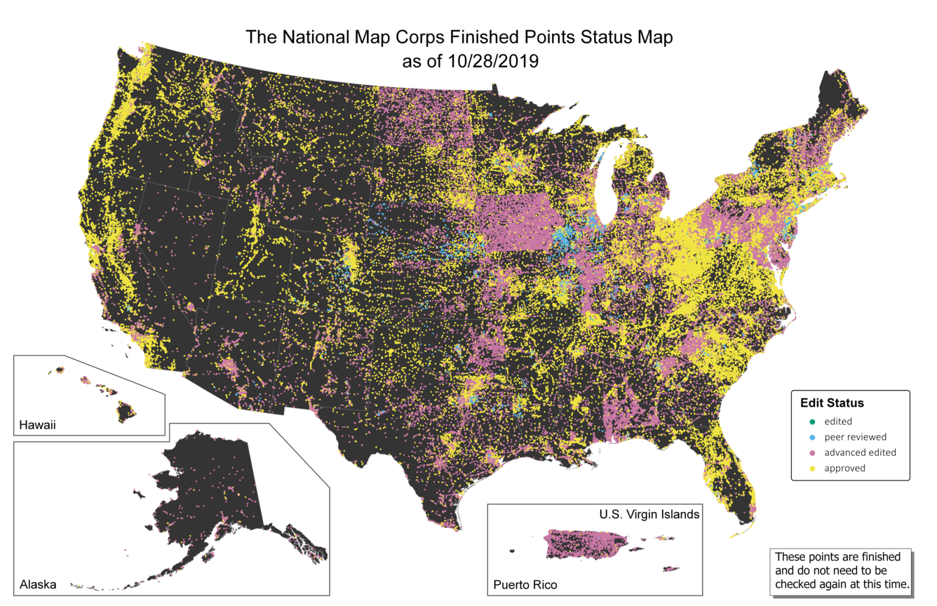 TNMCorps Status Map: Finished Points as of 10/28/19