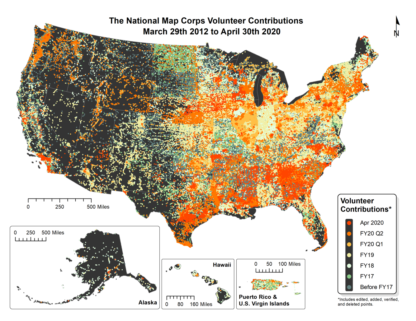 TNMCorps Status Map: Contributions through April 30, 2020