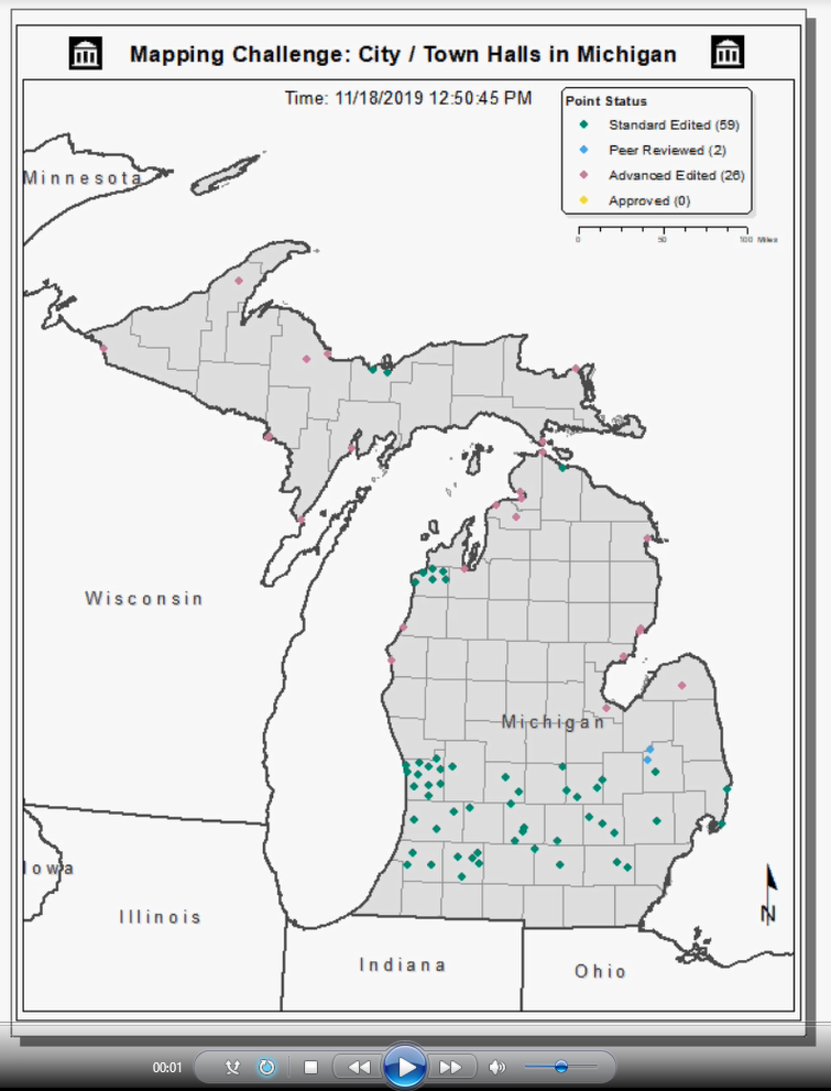 TNMCorps Mapping Challenge: Summary Results for City/Town Halls in MI