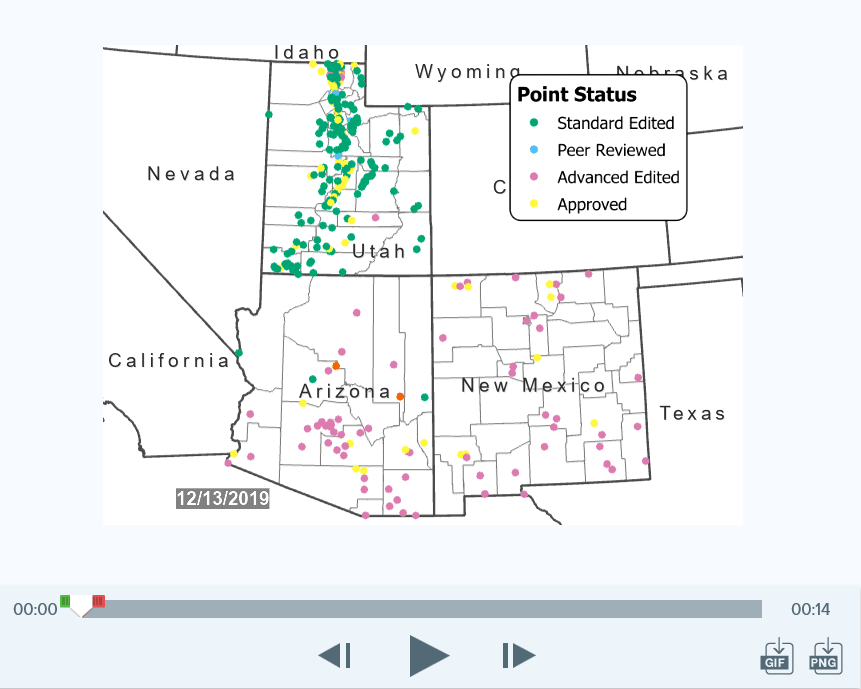 TNMCorps Mapping Challenge: Timelapse of City/Town Halls in UT, NM, AZ