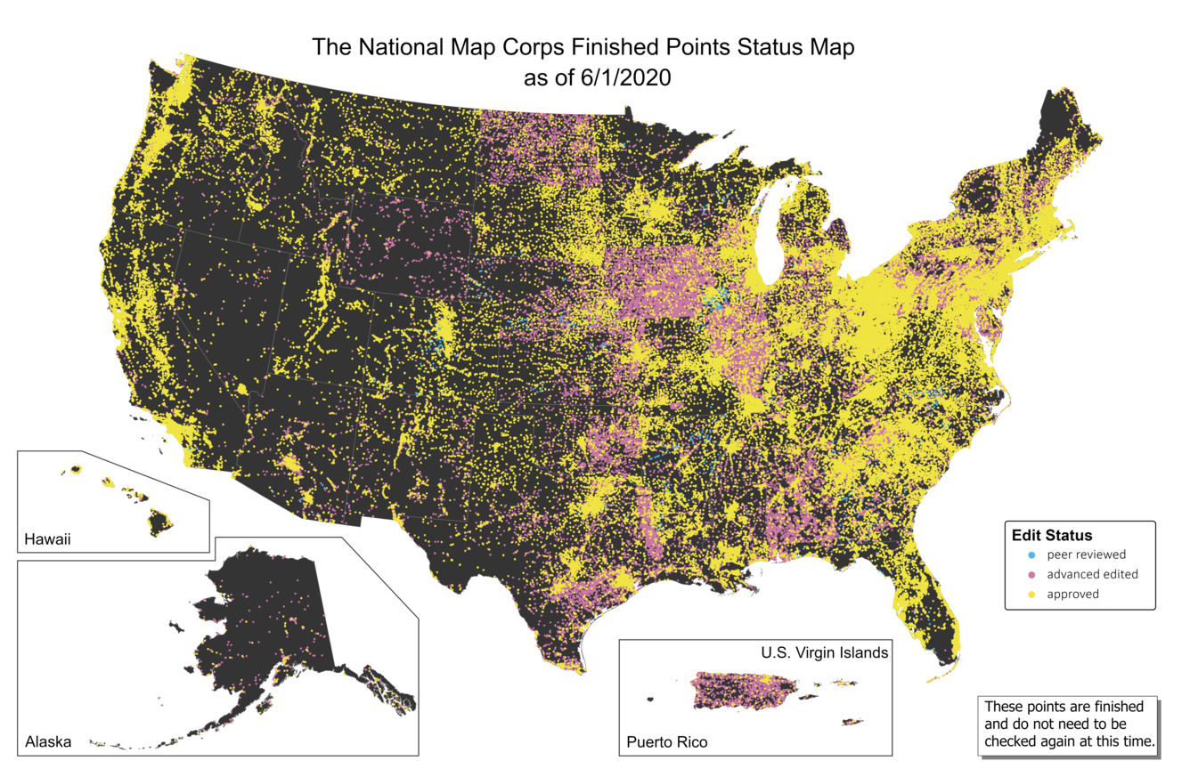 TNMCorps Status Map: Finished Points as of 06/01/2020