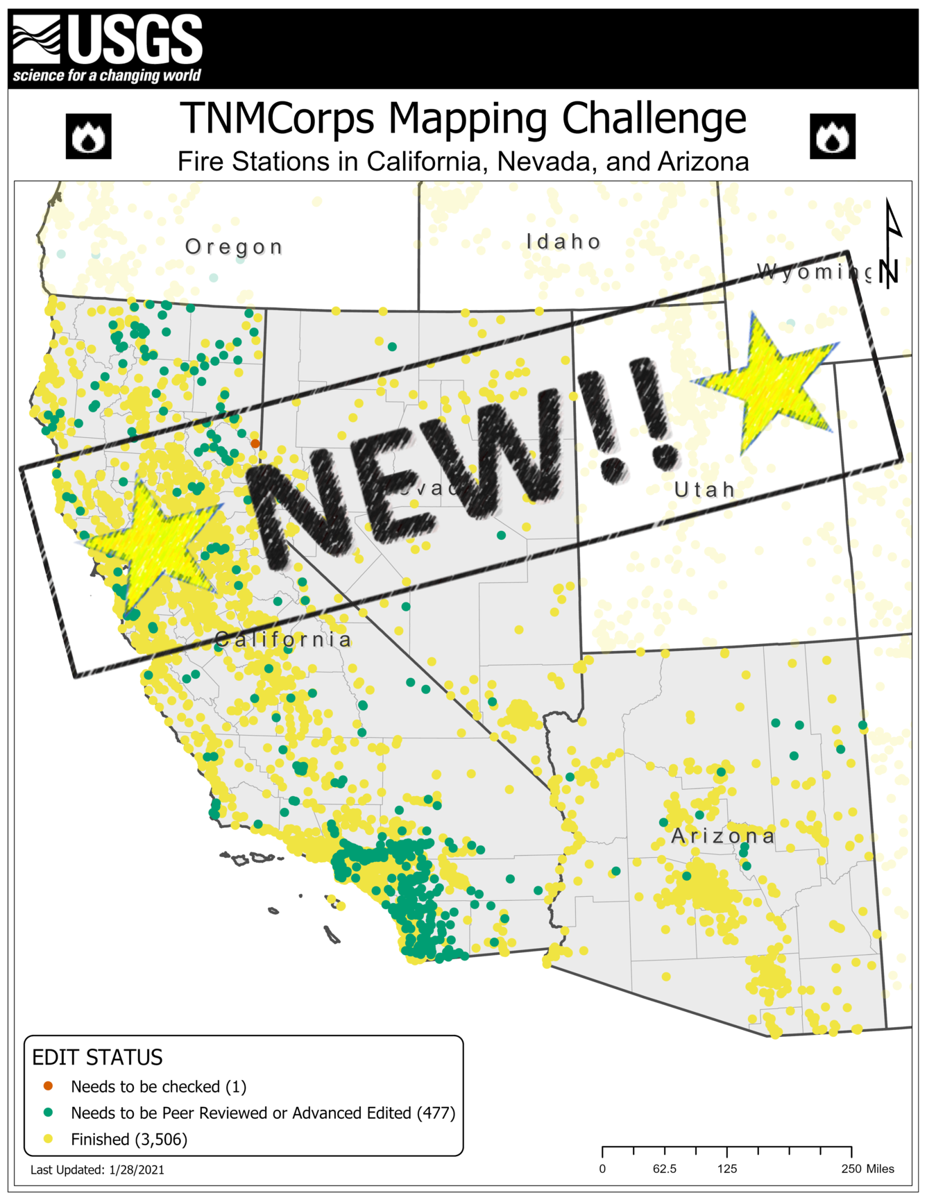 TNMCorps Mapping Challenge: FireStations in CA NV AZ NEW