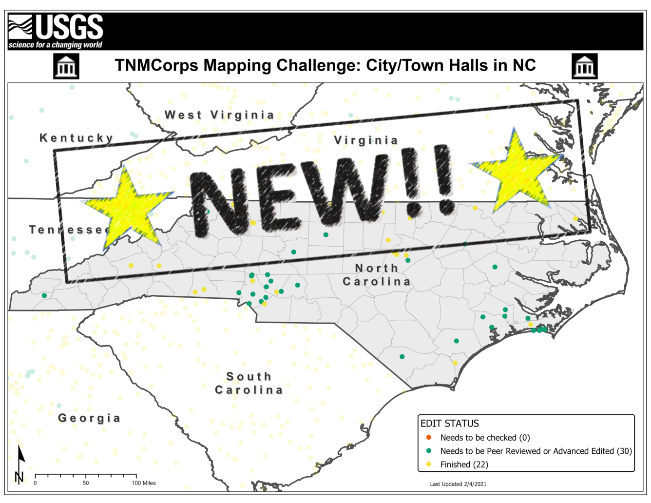 TNMCorps Mapping Challenge: City/Town Halls in NC NEW