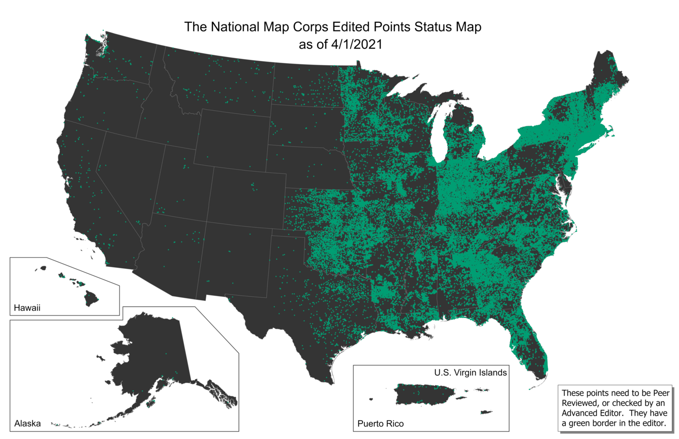 TNMCorps Status Map: Standard Edited Points as of 04/01/2021