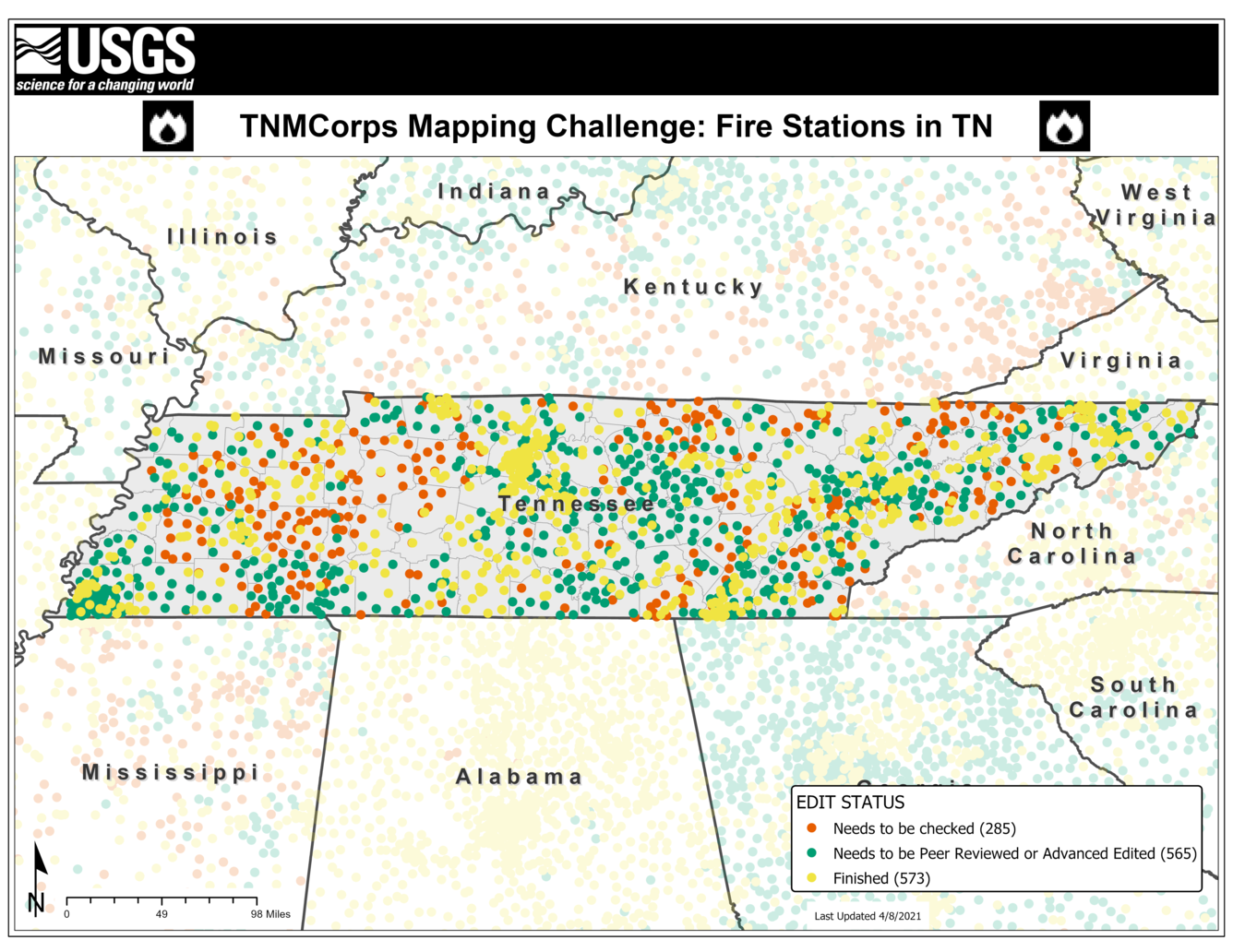 TNMCorps Mapping Challenge: FireStations in TN