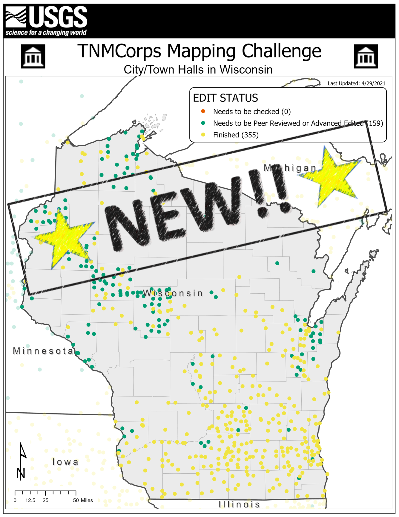 TNMCorps Mapping Challenge: City/Town Halls in WI NEW