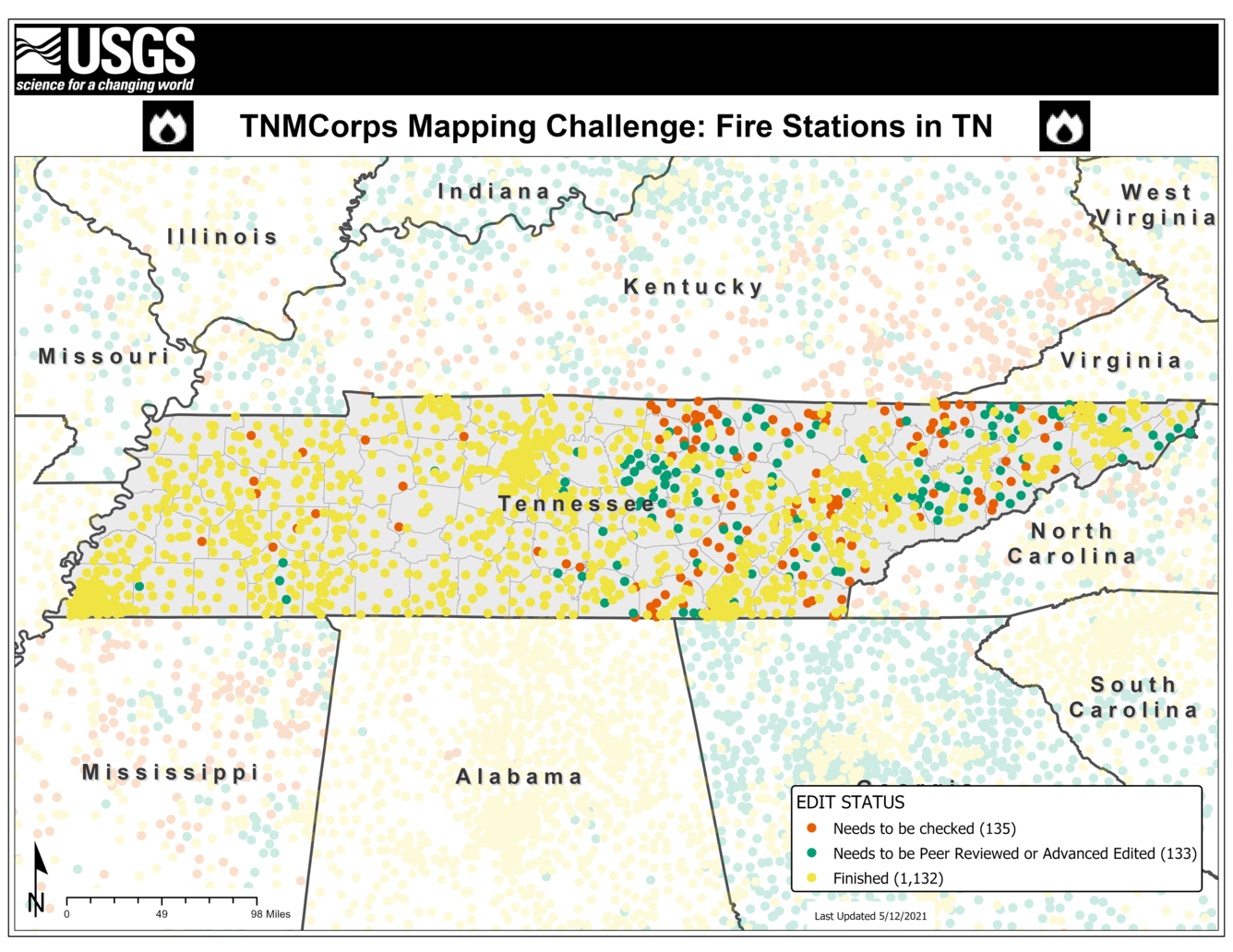 TNMCorps Mapping Challenge: FireStations in TN