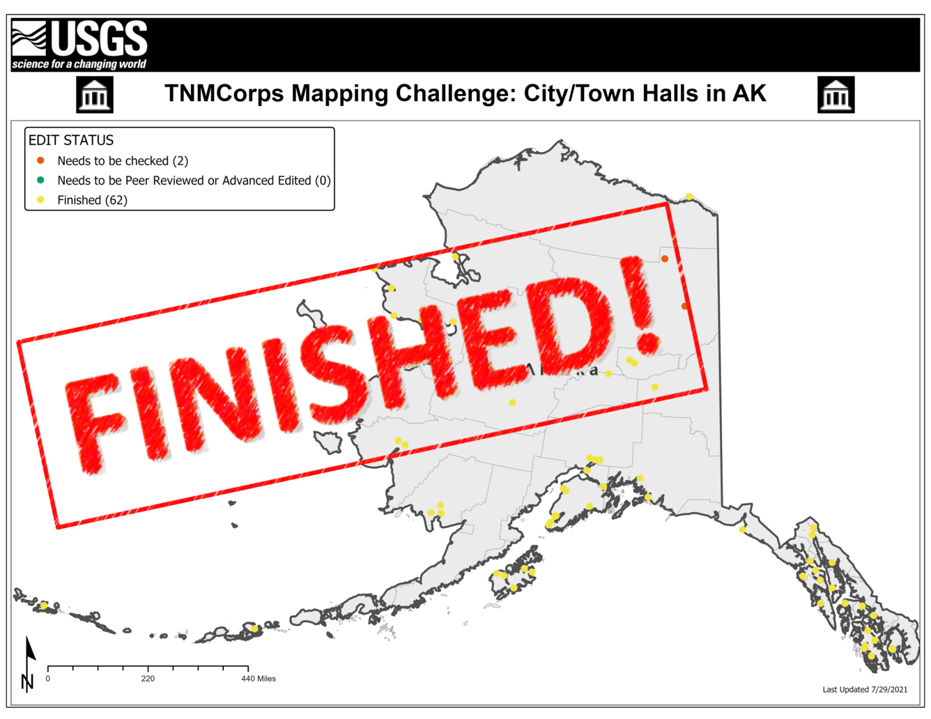 TNMCorps Mapping Challenge: City/Town Halls in AK FINISHED