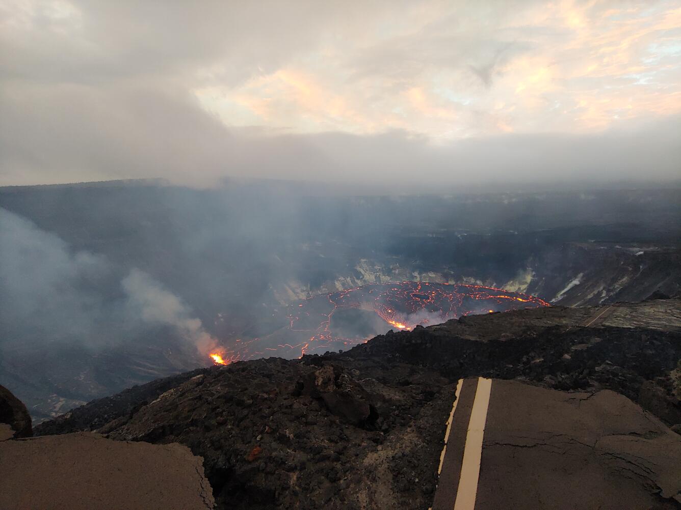 Color photograph of eruption