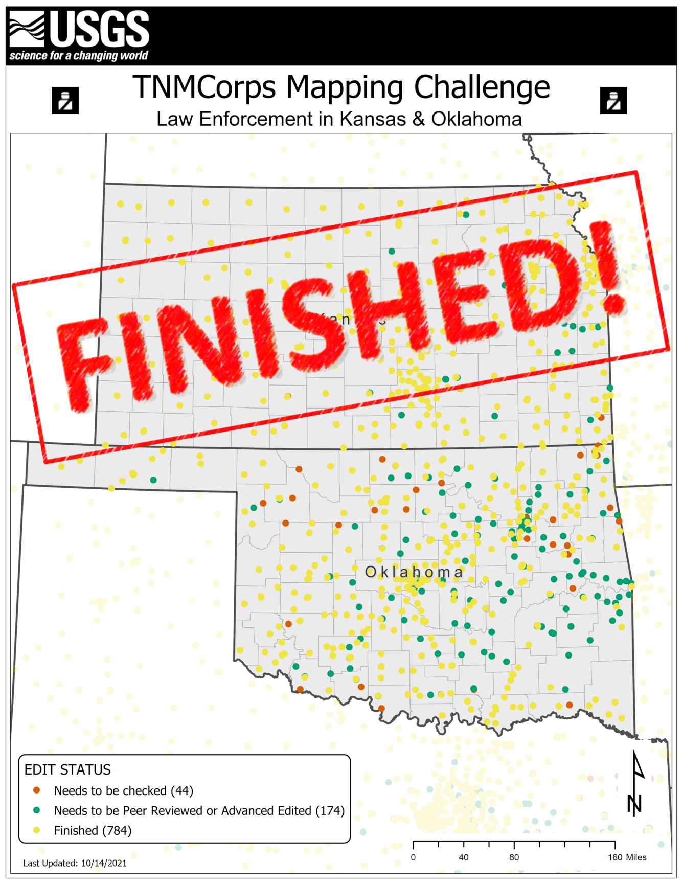 TNMCorps Mapping Challenge: Law Enforcement in KS & OK FINISHED