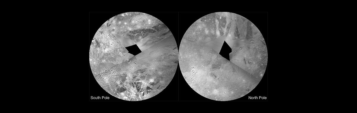 North and south pole stereo-graphic mosaic