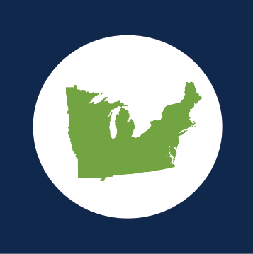 Map showing Northeast CASC region