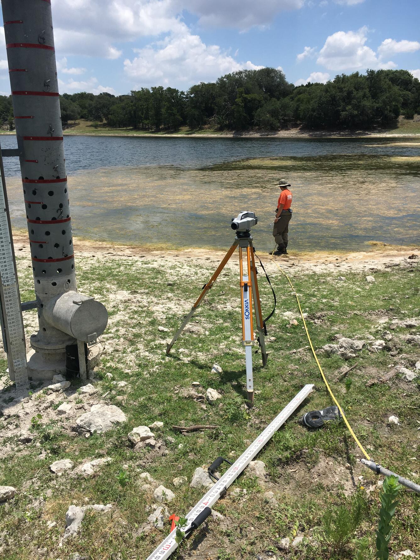Running levels at UBCWCID Dam 5 near Leander, Texas