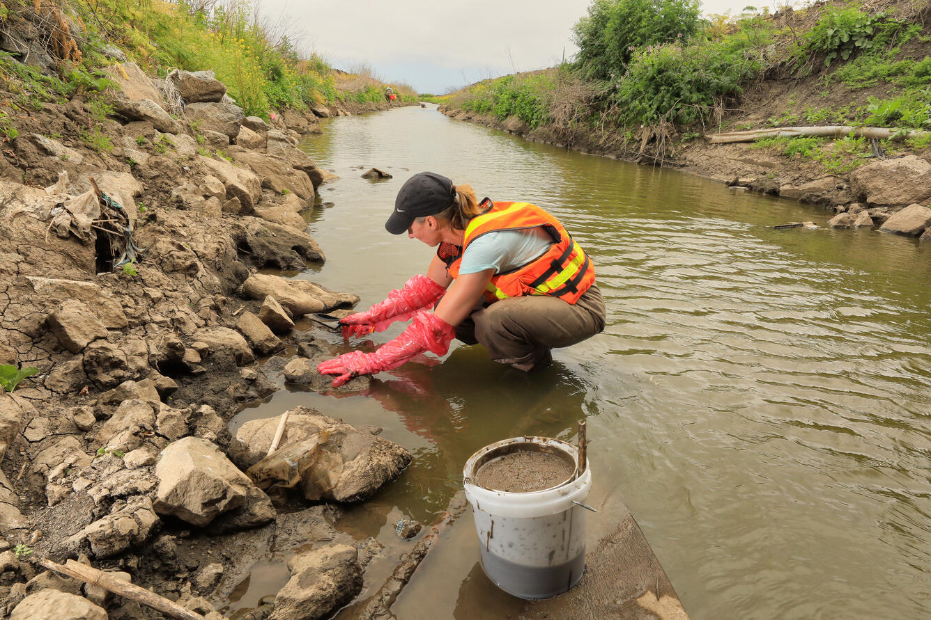 Sediment sampling, Monterey County, California