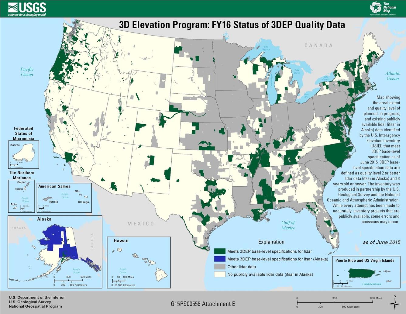 3D Elevation Program: FY16 Status of 3DEP Quality Data